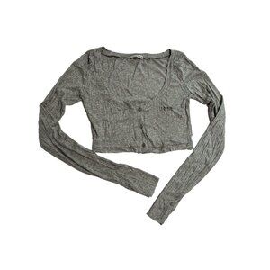 My Mum Made It Crop Top in Grey